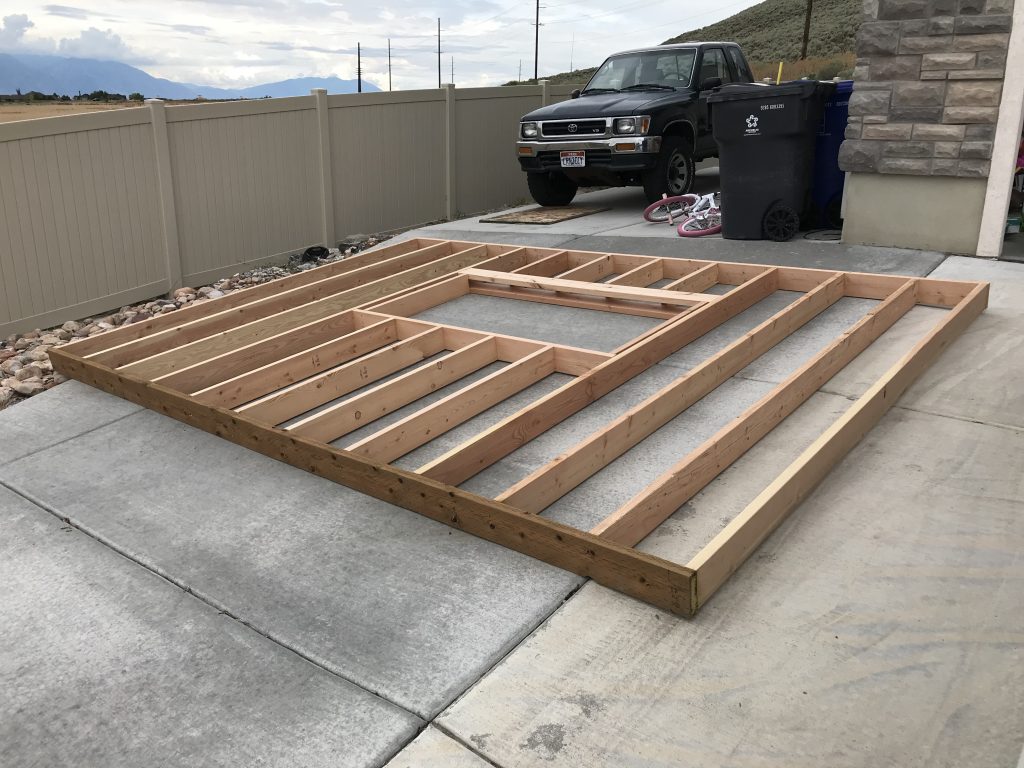 The first wall of the wood shop