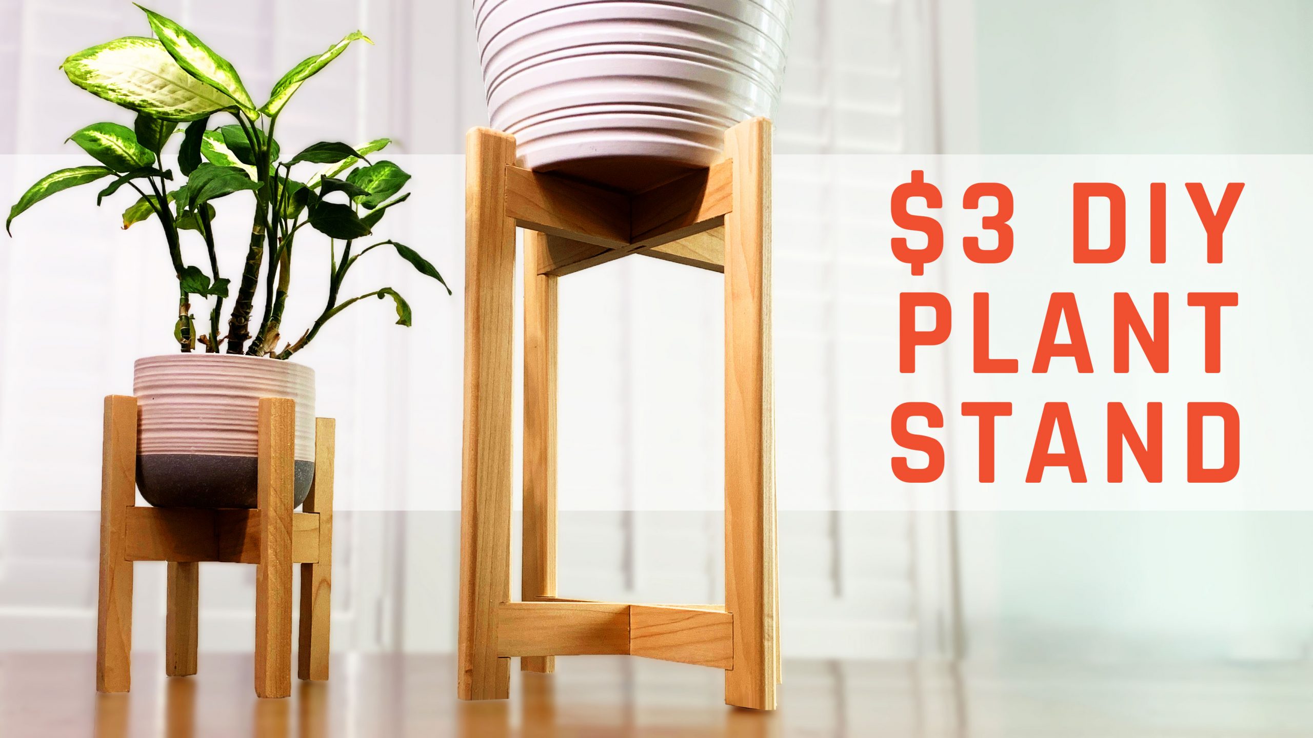 Mid-century Modern DIY $3 Plant Stand