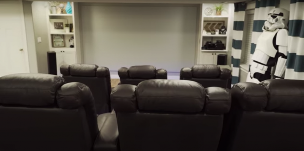 Stadium seating online basement