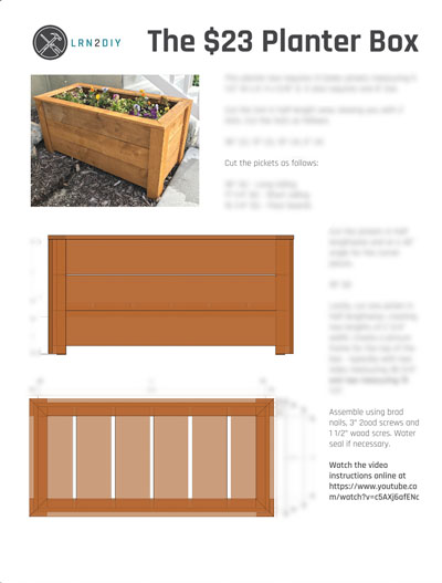 Woodworking Planter Box Plans